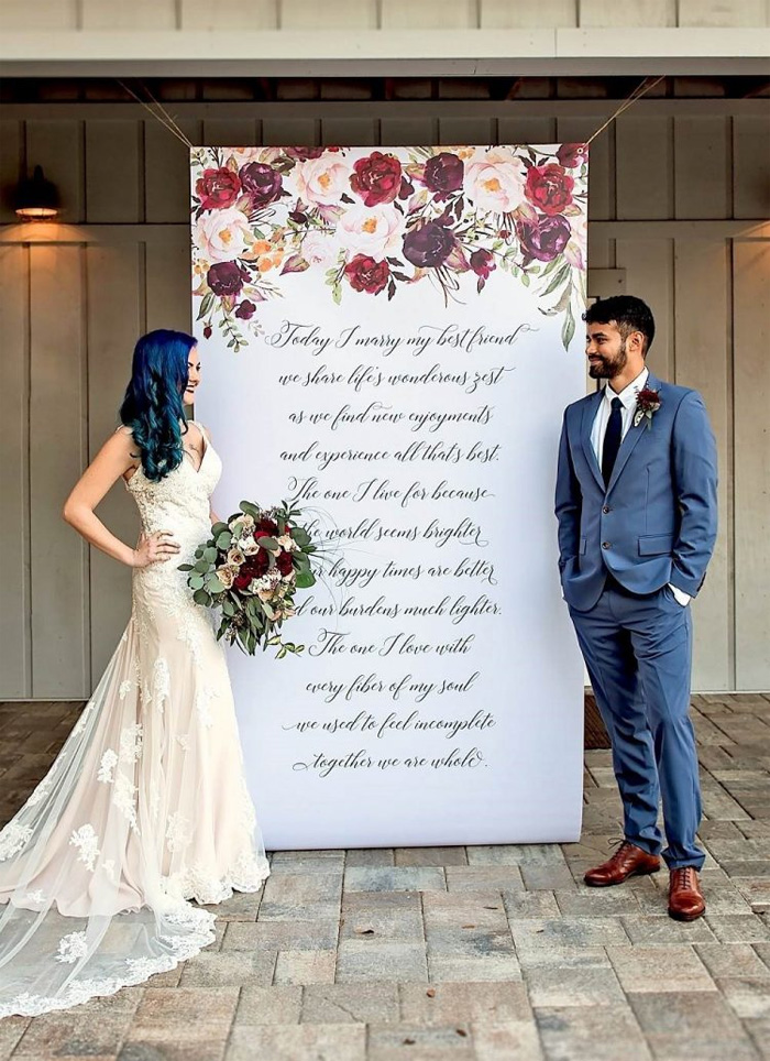 Contoh banner curahan hati pasangan pengantin